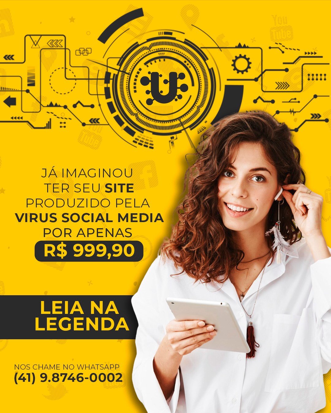 Campanha da VIRuS para criação de site